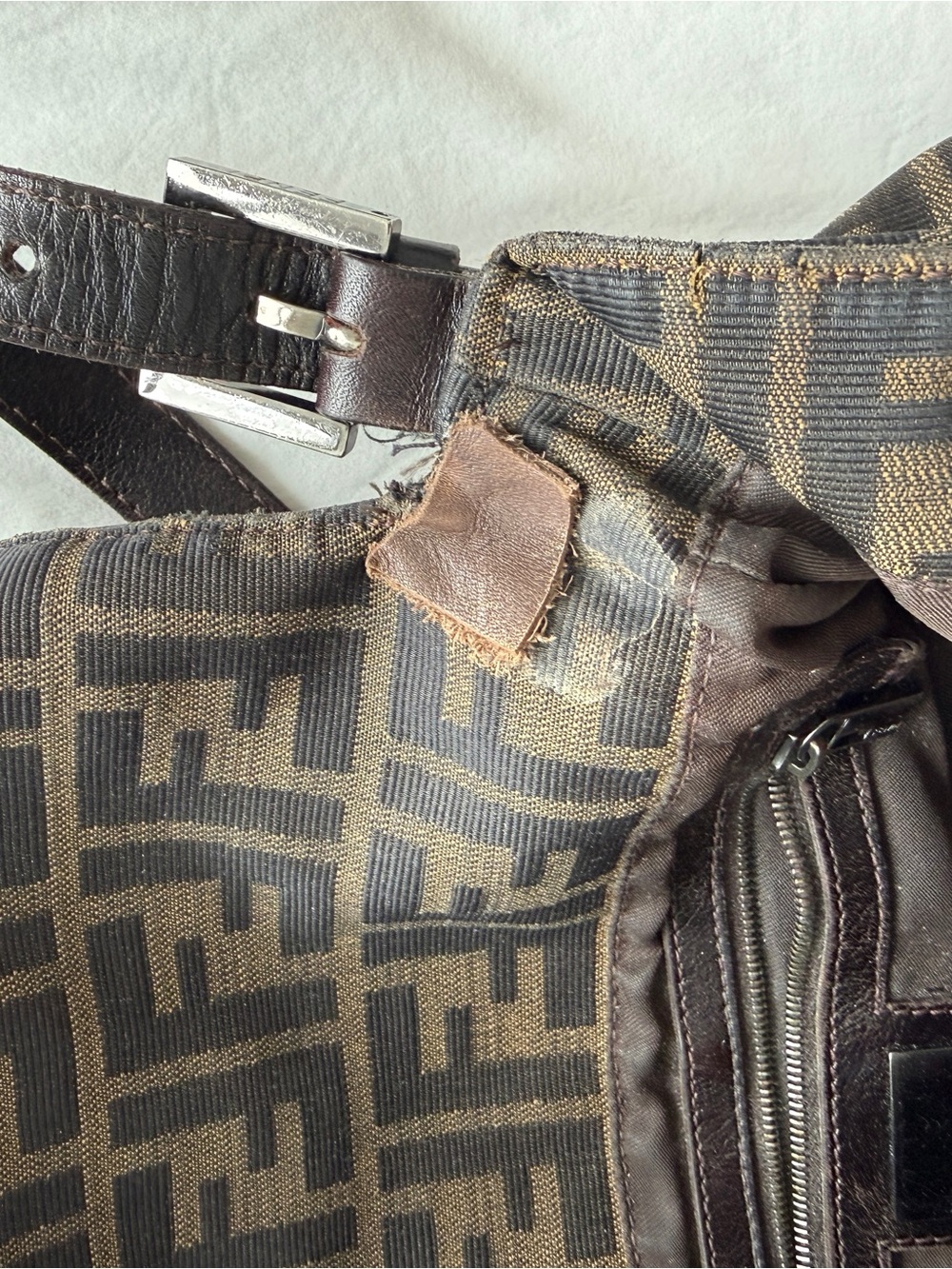 Fendi Brown Monogram Shoulder Bag - Picture 6 of 10